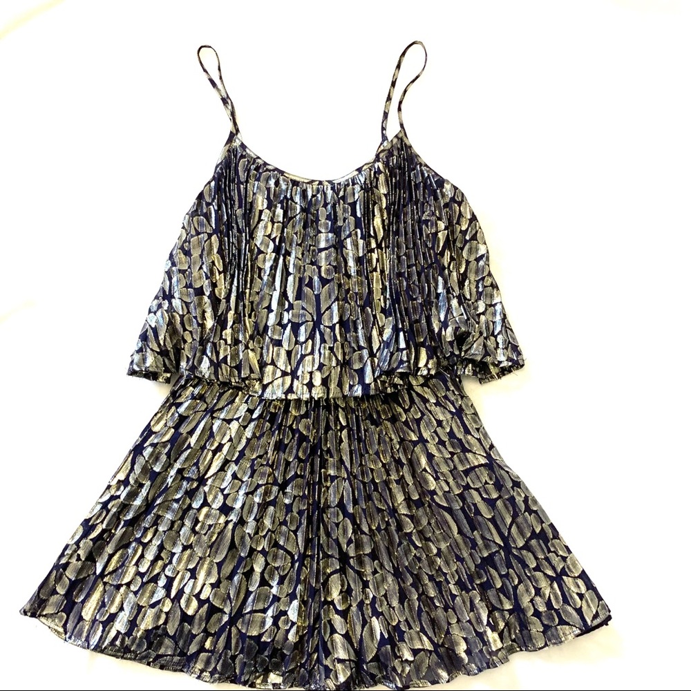 Halston Heritage Flounce Mini Dress